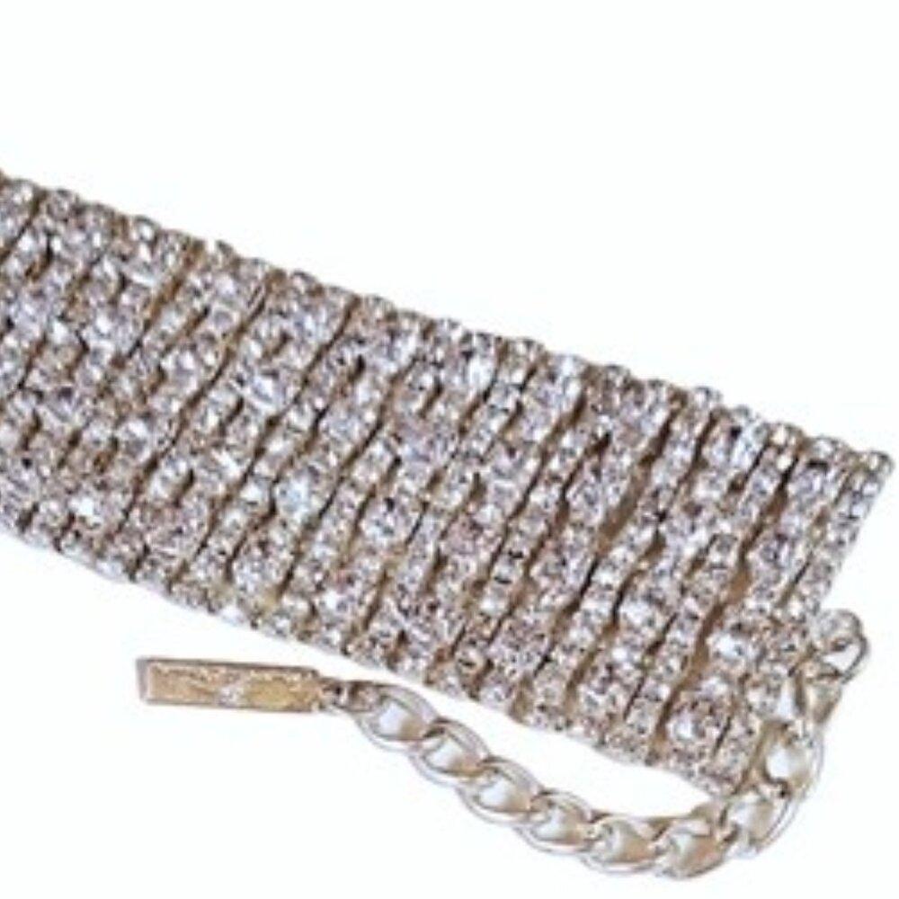 Silver Rhinestone Very Bright Bracelet - Picture 5 of 9